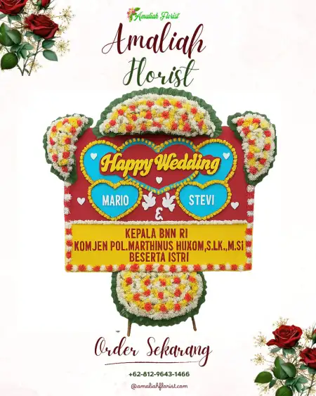 Papan Bunga Pernikahan Tapa